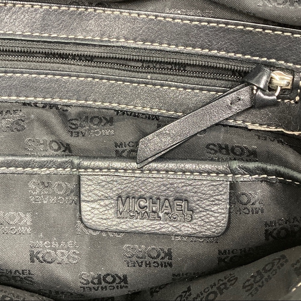 Michael Kors large black pebbled leather satchel - Picture 10 of 14